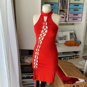 Sexy red dress, size S/M nwot